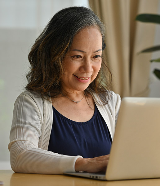 woman working with laptop