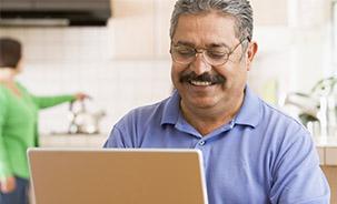 man on laptop computer